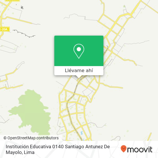 Mapa de Institución Educativa 0140 Santiago Antunez De Mayolo