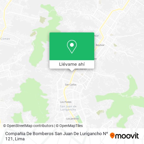 Mapa de Compañía De Bomberos San Juan De Lurigancho Nº 121