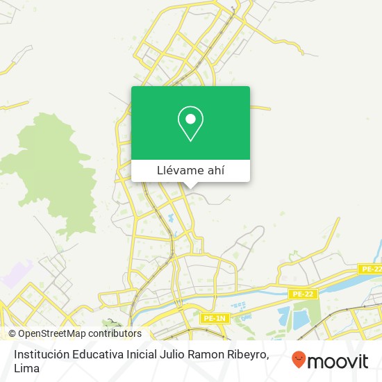 Mapa de Institución Educativa Inicial Julio Ramon Ribeyro