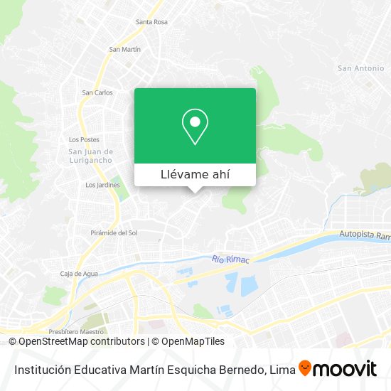 Mapa de Institución Educativa Martín Esquicha Bernedo