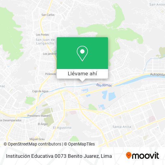 Mapa de Institución Educativa 0073 Benito Juarez
