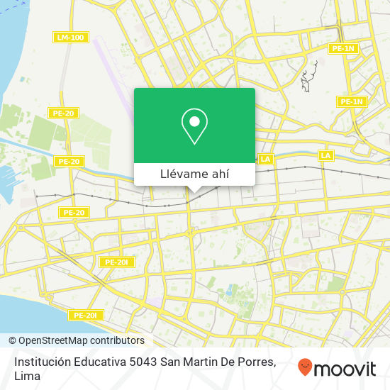 Mapa de Institución Educativa 5043 San Martin De Porres