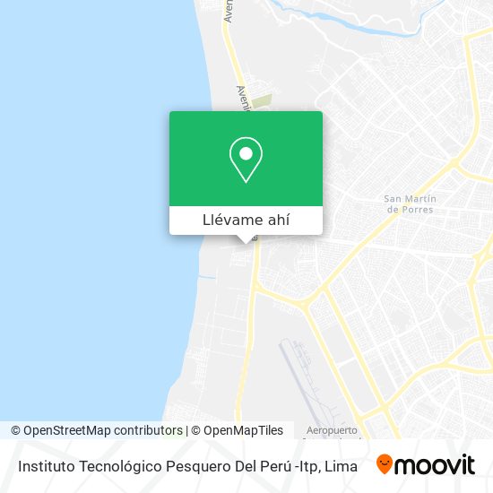 Mapa de Instituto Tecnológico Pesquero Del Perú -Itp