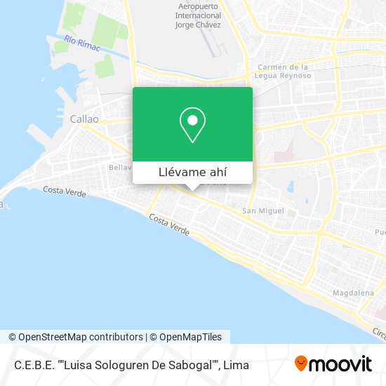 Mapa de C.E.B.E. ""Luisa Sologuren De Sabogal""