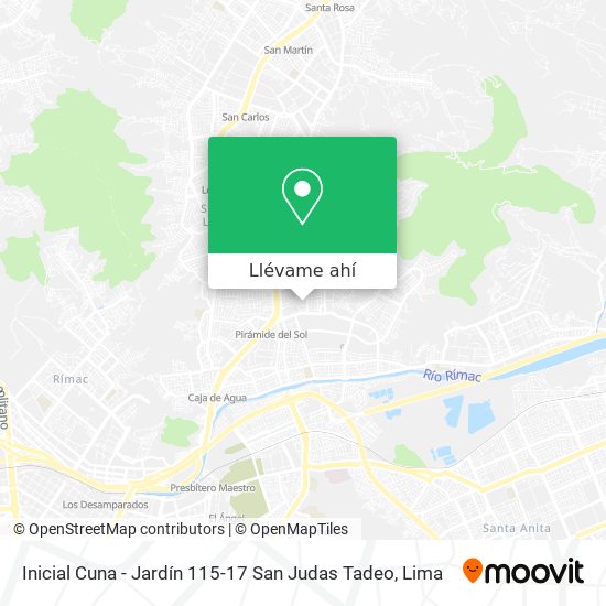 Mapa de Inicial Cuna - Jardín 115-17 San Judas Tadeo