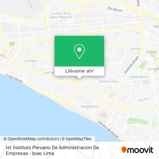 Mapa de Ist Instituto Peruano De Administracion De Empresas - Ipae