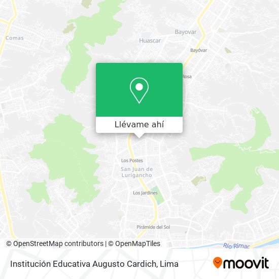 Mapa de Institución Educativa Augusto Cardich