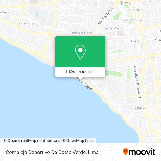 Mapa de Complejo Deportivo De Costa Verde