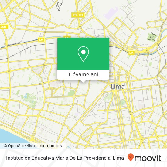 Mapa de Institución Educativa Maria De La Providencia