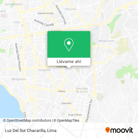 Mapa de Luz Del Sur Chacarilla
