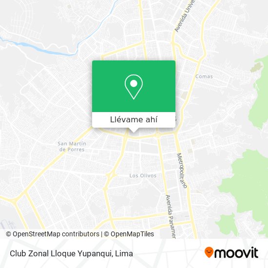 Mapa de Club Zonal Lloque Yupanqui