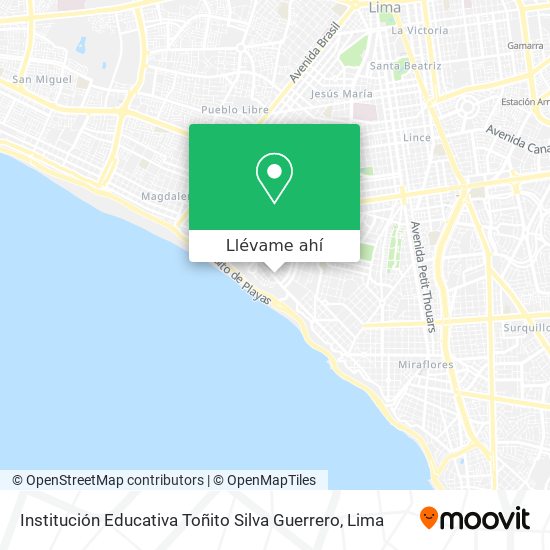 Mapa de Institución Educativa Toñito Silva Guerrero