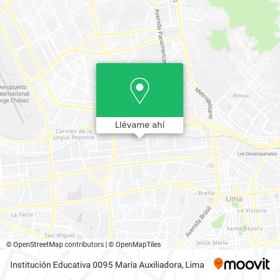 Mapa de Institución Educativa 0095 María Auxiliadora