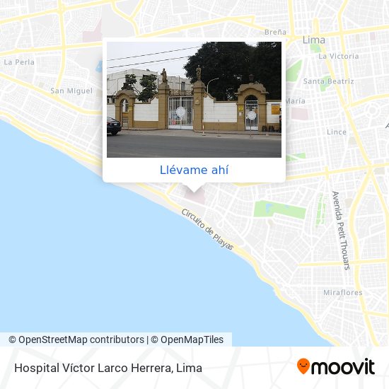 Mapa de Hospital Víctor Larco Herrera