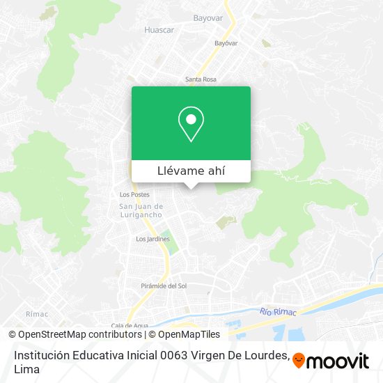 Mapa de Institución Educativa Inicial 0063 Virgen De Lourdes