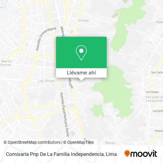 Mapa de Comisaría Pnp De La Familia Independencia