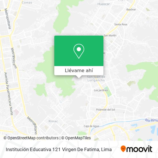 Mapa de Institución Educativa 121 Virgen De Fatima