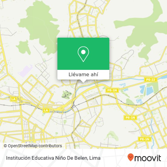 Mapa de Institución Educativa Niño De Belen