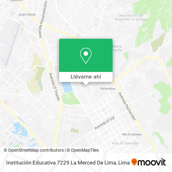 Mapa de Institución Educativa 7229 La Merced De Lima