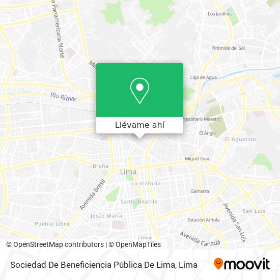 Mapa de Sociedad De Beneficiencia Pública De Lima