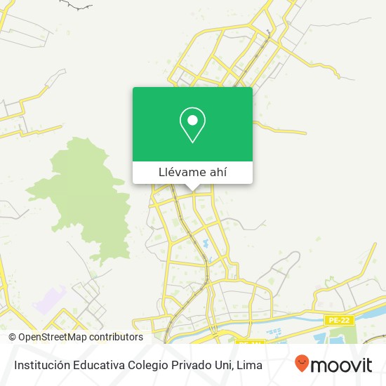 Mapa de Institución Educativa Colegio Privado Uni