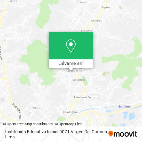 Mapa de Institución Educativa Inicial 0071 Virgen Del Carmen