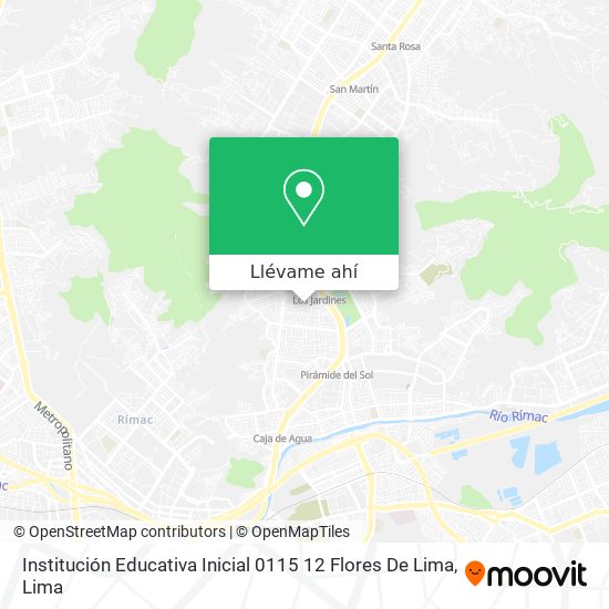 Mapa de Institución Educativa Inicial 0115 12 Flores De Lima