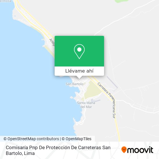 Mapa de Comisaría Pnp De Protección De Carreteras San Bartolo
