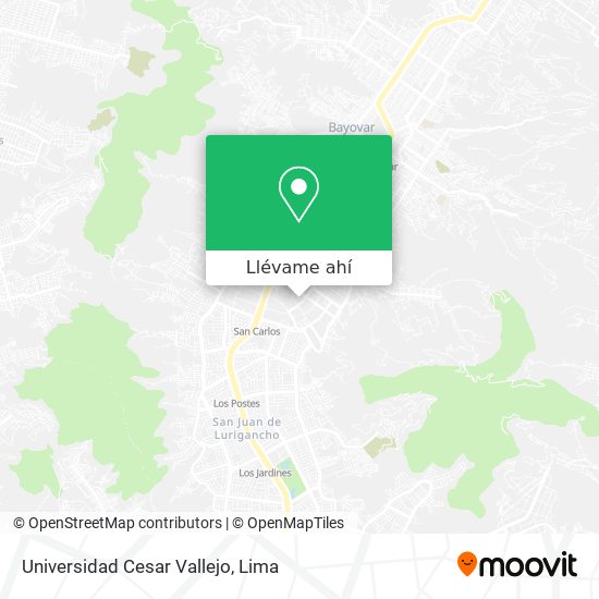 Mapa de Universidad Cesar Vallejo