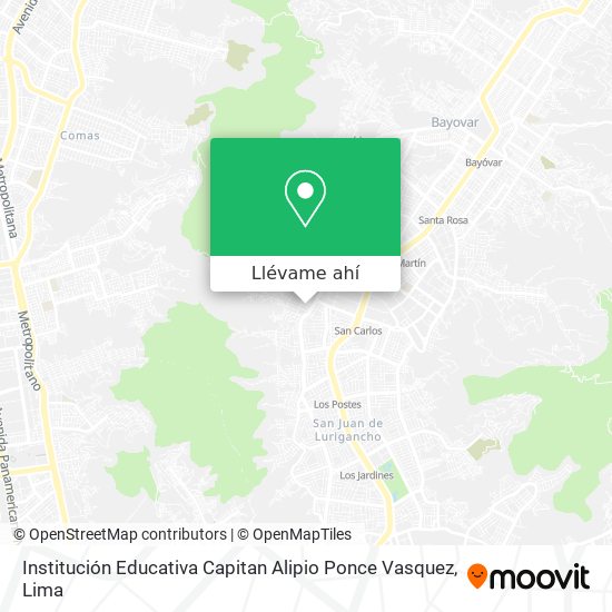 Mapa de Institución Educativa Capitan Alipio Ponce Vasquez