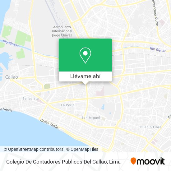 Mapa de Colegio De Contadores Publicos Del Callao