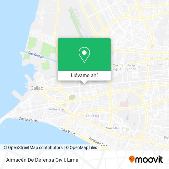 Mapa de Almacén De Defensa Civil