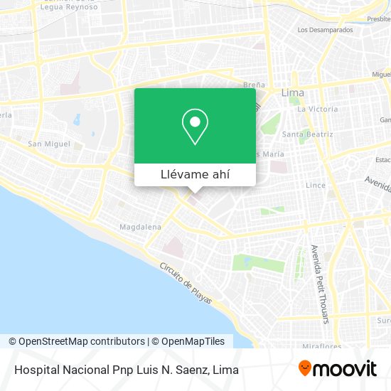 Mapa de Hospital Nacional Pnp Luis N. Saenz