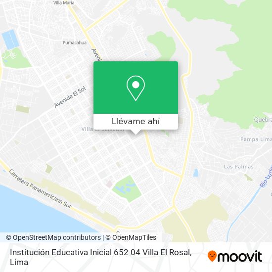 Mapa de Institución Educativa Inicial 652 04 Villa El Rosal