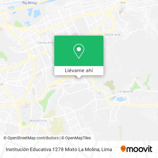 Mapa de Institución Educativa 1278 Mixto La Molina