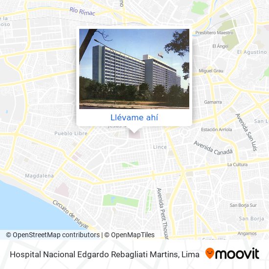 Mapa de Hospital Nacional Edgardo Rebagliati Martins