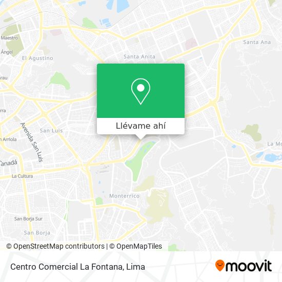 Mapa de Centro Comercial La Fontana