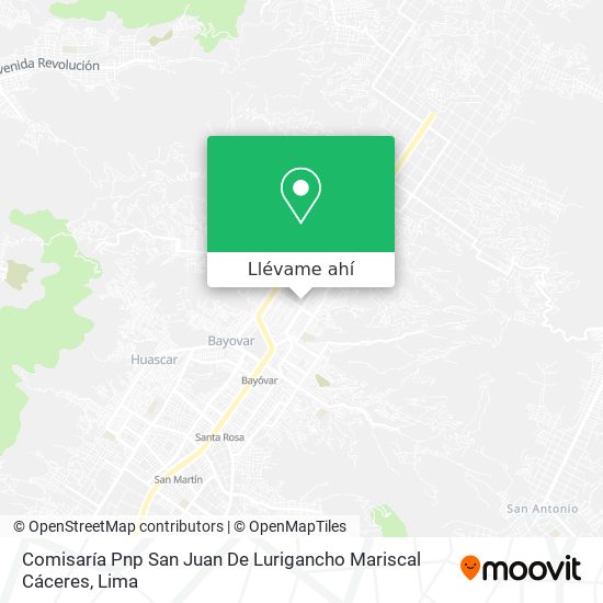 Mapa de Comisaría Pnp San Juan De Lurigancho Mariscal Cáceres