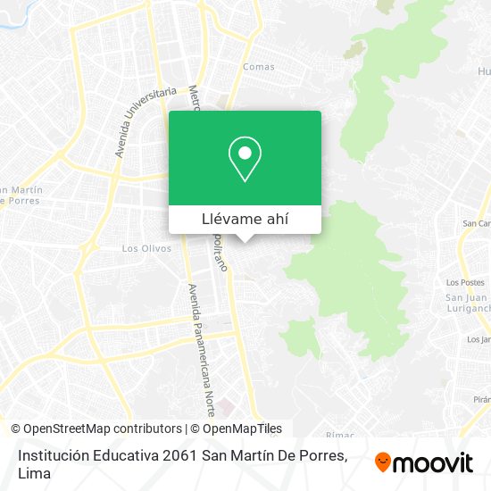 Mapa de Institución Educativa 2061 San Martín De Porres