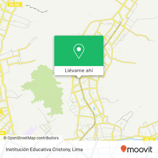 Mapa de Institución Educativa Cristony