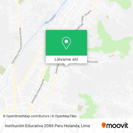 Mapa de Institución Educativa 2086 Peru Holanda