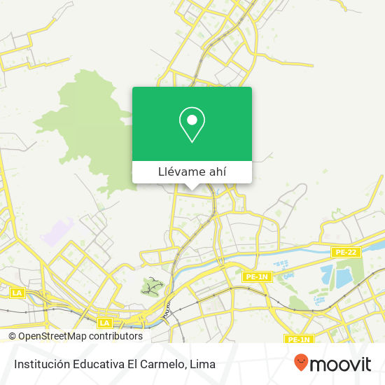 Mapa de Institución Educativa El Carmelo