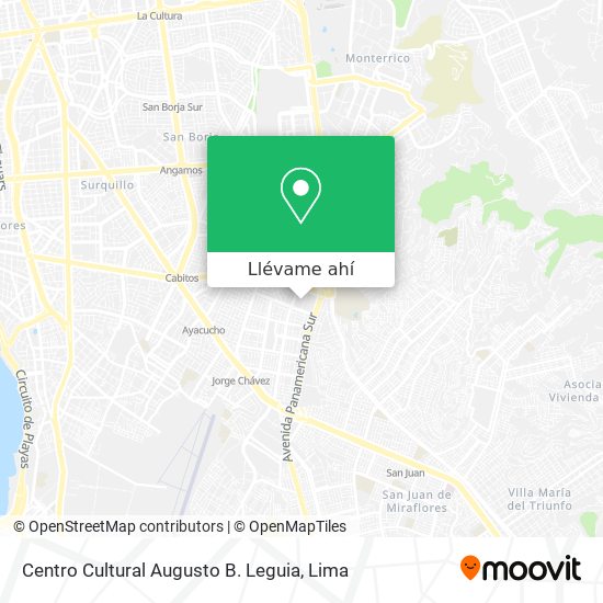 Mapa de Centro Cultural Augusto B. Leguia