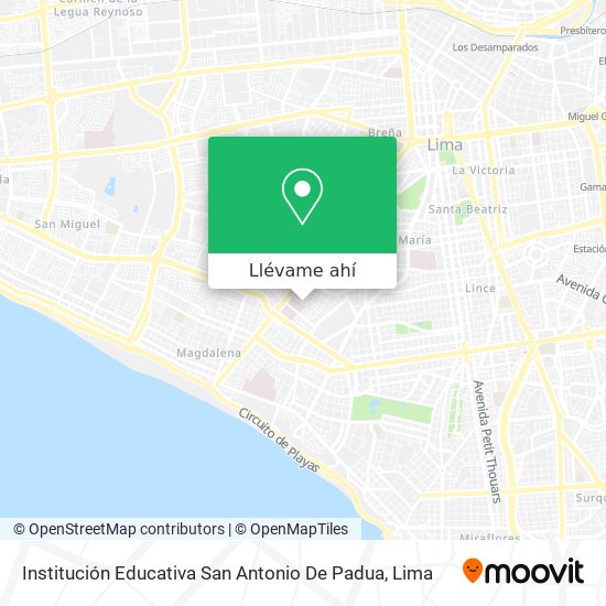 Mapa de Institución Educativa San Antonio De Padua