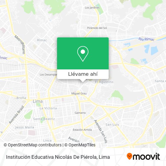 Mapa de Institución Educativa Nicolás De Piérola