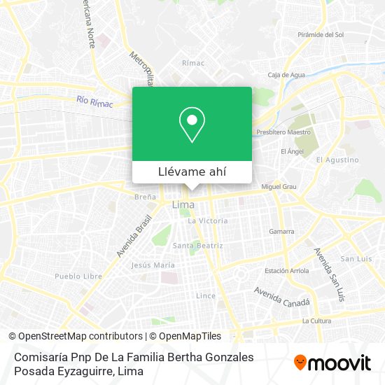 Mapa de Comisaría Pnp De La Familia Bertha Gonzales Posada Eyzaguirre