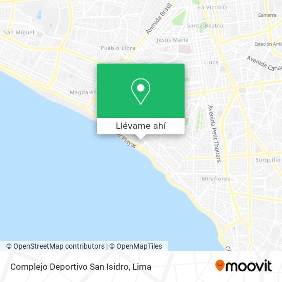 Mapa de Complejo Deportivo San Isidro