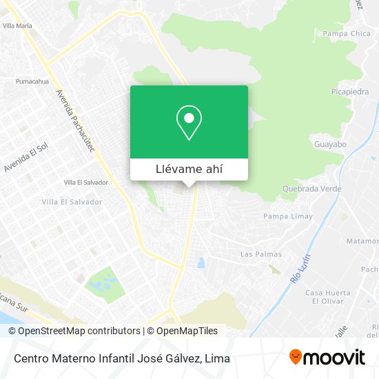 Mapa de Centro Materno Infantil José Gálvez