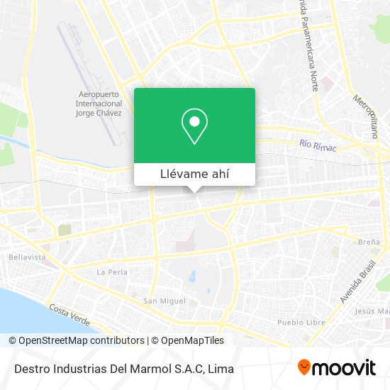 Mapa de Destro Industrias Del Marmol S.A.C