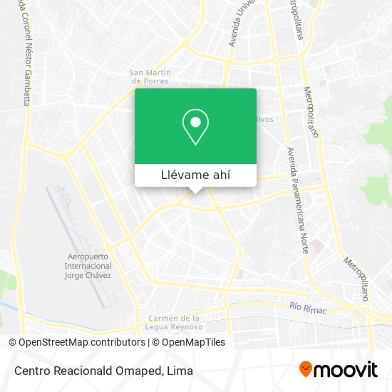 Mapa de Centro Reacionald Omaped